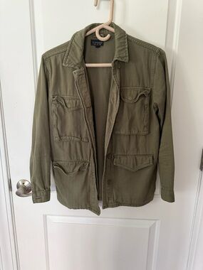 Topshop Women's Jacket/Blazer in Olive - Size EUR 34, UK 6 and US 2